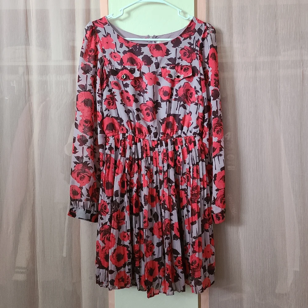 Xhiliration Purple & Pink Floral Dress - Picture 2 of 6